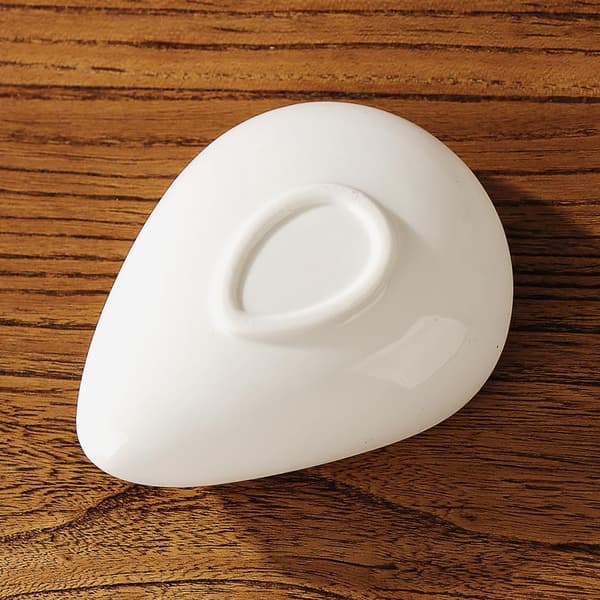 Keramisk kaffeskopa & temått - 10x7,5 cm vit porslinsdosering för kaffebönor & löst te