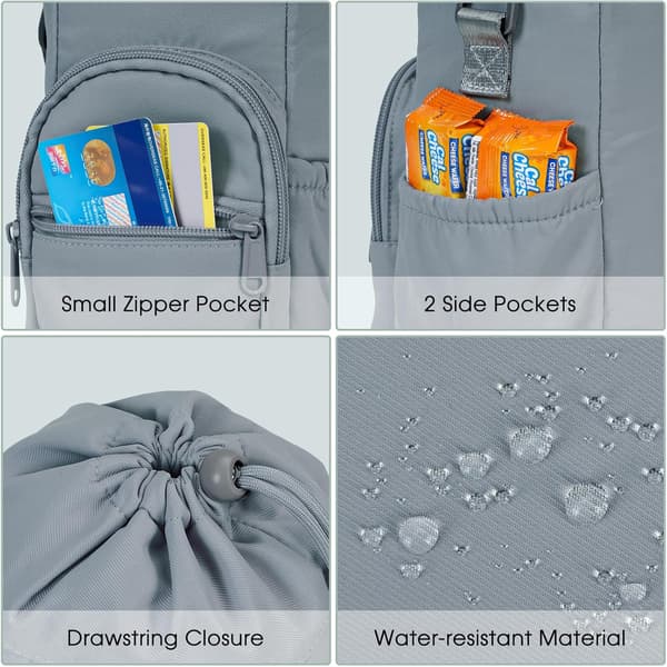 Vattenflaskhållare med rem 32oz 40oz Isolerad Vattenflaskväska med Telefonficka Crossbody