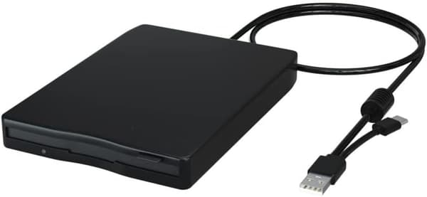USB & USB-C Dual Interface Ekstern diskettedrev, 1.44MB FDD til bærbar pc, kompatibel med Windows 11/10/8/XP/Linux & Mac OS
