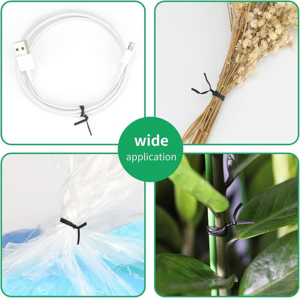 100M Havewire Blød Sort Havebinding, Havewire Snoet Plantebinding, Plastbelagt Wire Med Knive