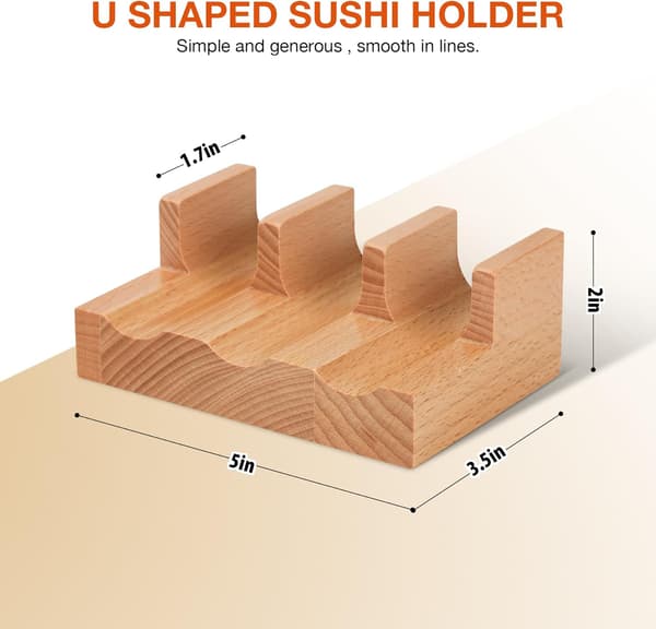 Træ Sushi Taco Holder - Håndrulle Display Stand til Sushi Tacos & Håndruller, Restaurant Serveringsbåd