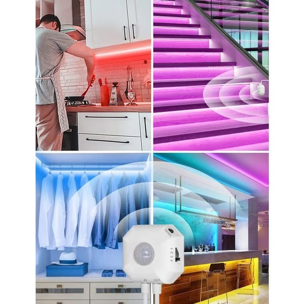 Inomhus rörelsesensor LED-list – RGB, appstyrd, USB-driven – För kök, trappor och garderober (3 m)
