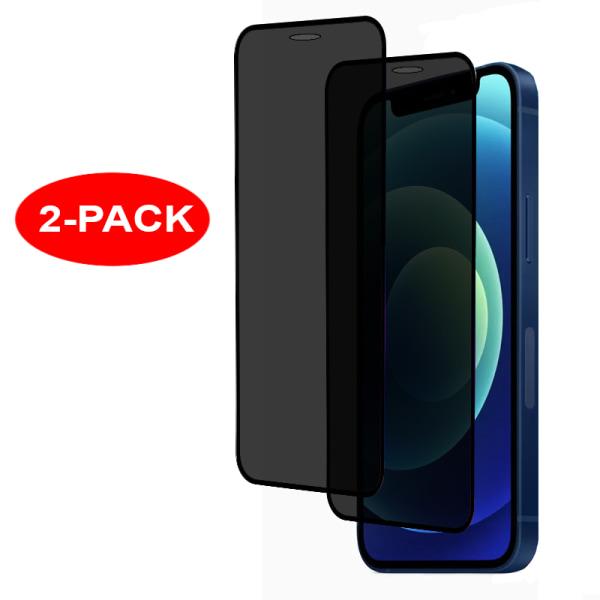 2-Pack iPhone 12 / 12 Pro Privacy / Sekretess Skärmskydd