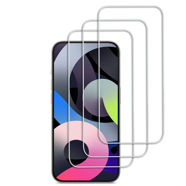 3 stk Hærdet glas iPhone 15 Pro Max - Skærmbeskytter Transparent