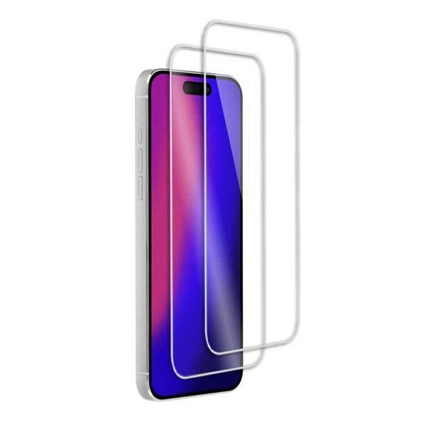 2-Pack - iPhone 15 Pro Max skærmbeskytter i hærdet glas