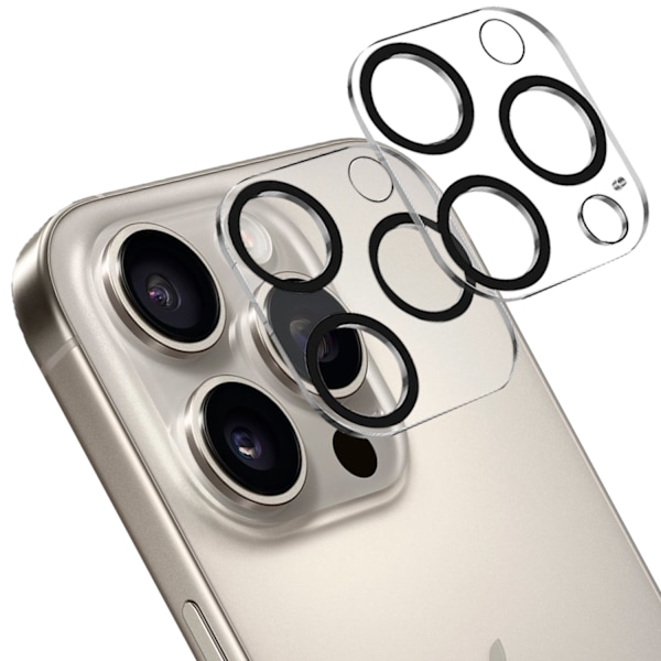 [2-Pack] iPhone 16 Pro Max Linsskydd av Härdat Glas - Skydd för Kamera, Anti-Reptåligt