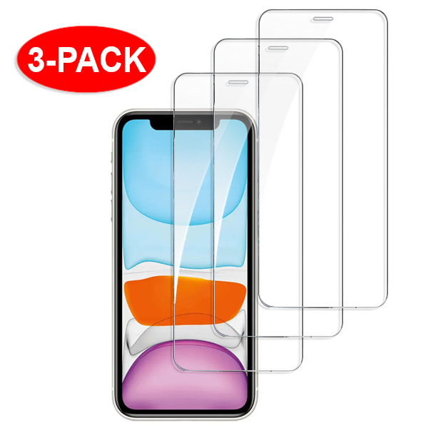 3-Pack - iPhone X/Xs / 11 Pro - Karkaistu lasi näytönsuoja