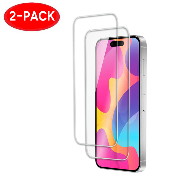 2-Pack - iPhone 15 Skärmskydd i Härdat Glas