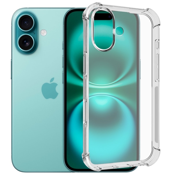 iPhone 16 Skal - Extra Stöttåligt och Slitstarkt Transparent