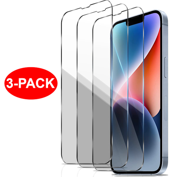 3-Pack - iPhone 17 Pro - Härdat Glas Skärmskydd Transparent