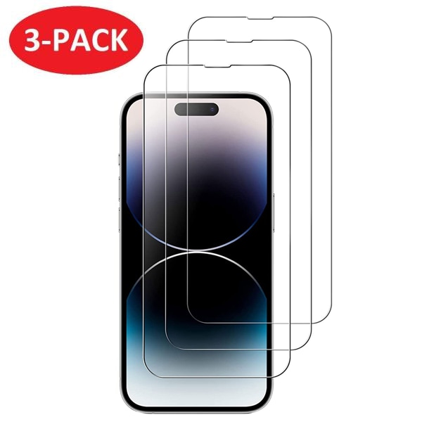 3-Pack - iPhone 15 Pro Max Skärmskydd i Härdat Glas