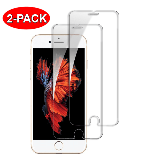 2 kpl Tempered Glass iPhone 6/7/8/SE - Näytön suojakalvo Transparent