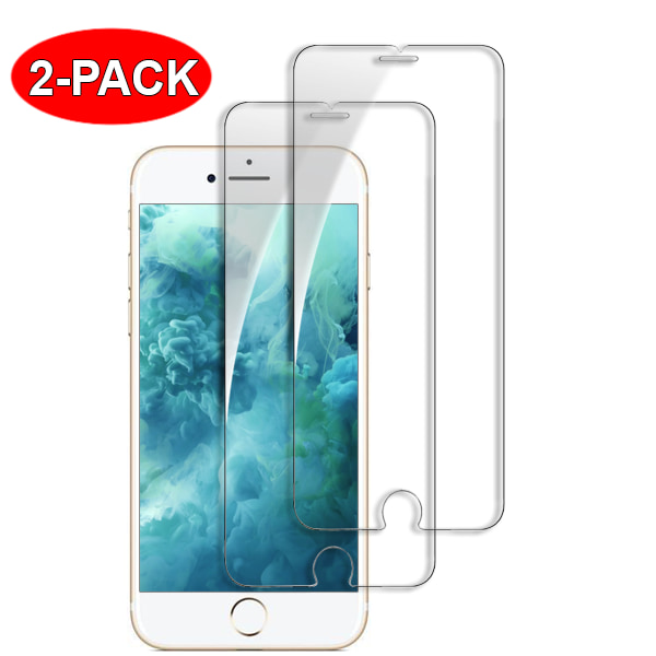 2-Pack - iPhone 6/6s Härdat Glas Skärmskydd
