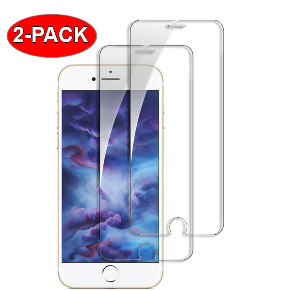 2-Pack - iPhone 7/8/SE (2020/2022) Härdat Glas Skärmskydd