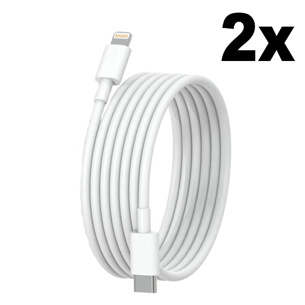 2- Pack iPhone Oplader USB-C - Kabel / Ledning