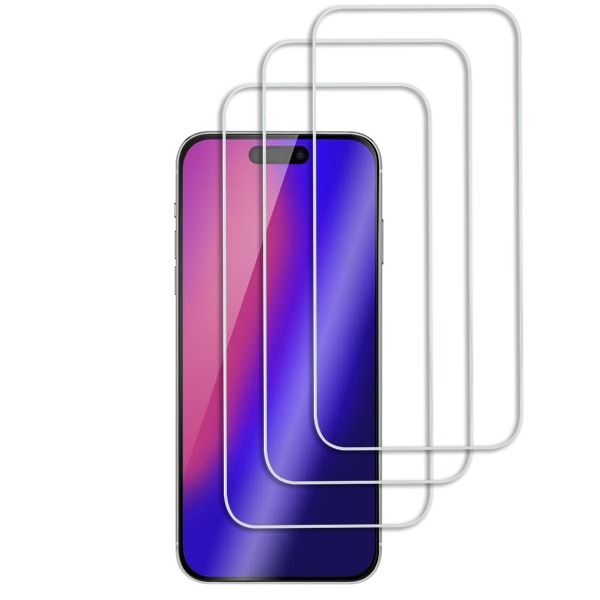 3-Pack - iPhone 15 Plus Skärmskydd i Härdat Glas