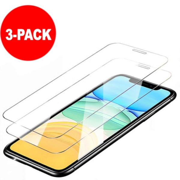 3-Pack - iPhone 11 / XR skjermbeskytter i herdet glass