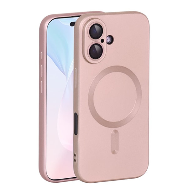 iPhone 16 Plus Skal med MagSafe och Kameraskydd i Rosa – Stöttåligt & Slitstarkt