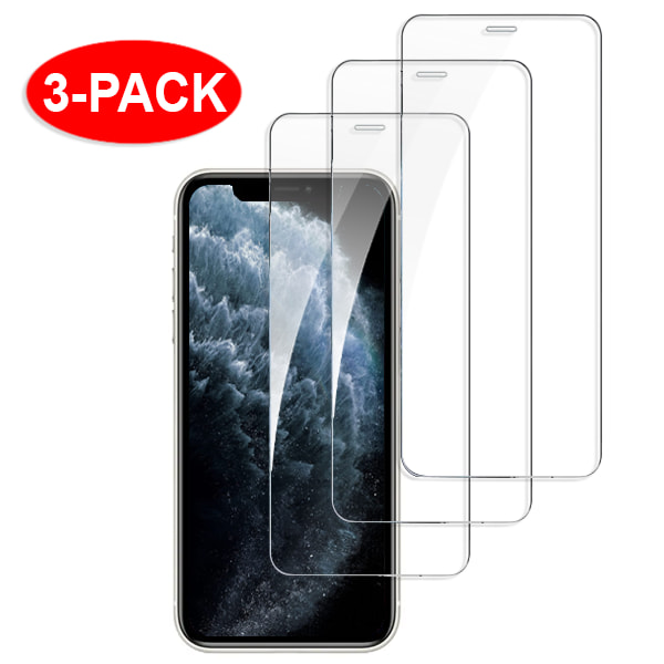3-Pack - iPhone X/Xs / 11 Pro - Härdat Glas Skärmskydd