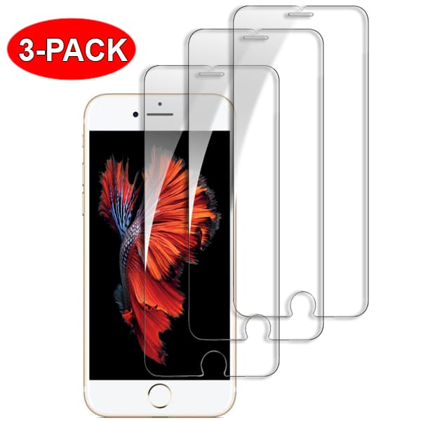 3-Pack - iPhone 6/6s Härdat Glas Skärmskydd