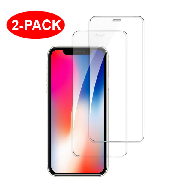 2-Pack - iPhone X / Xs Härdat Glas Skärmskydd