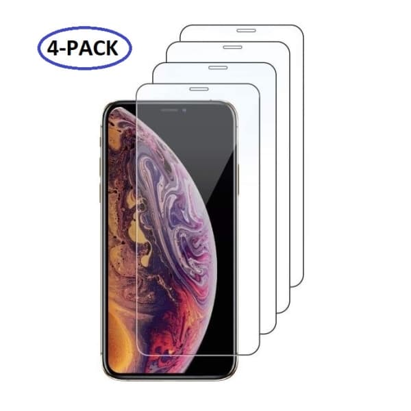 4-Pack iPhone Xs Max Transparent Härdat Glas