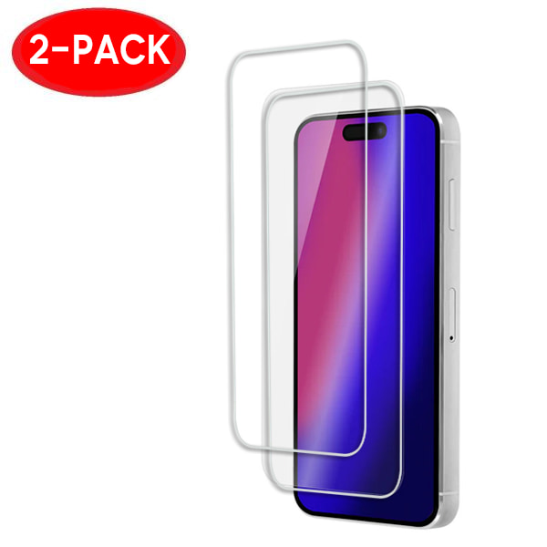 2-Pack - iPhone 15 Pro Max skærmbeskytter i hærdet glas