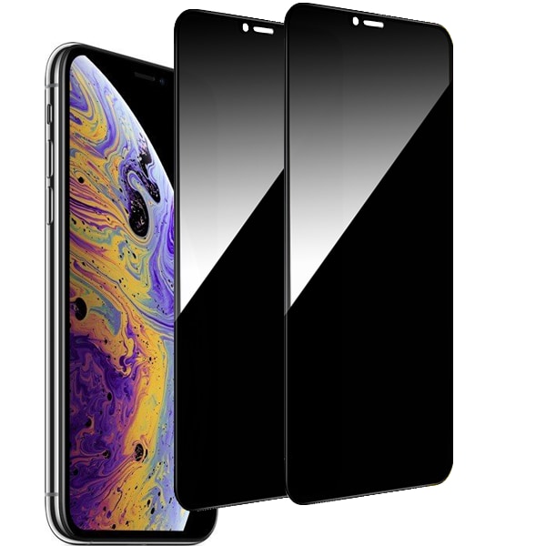 2-Pack iPhone Xs Max / 11 Pro Max Sekretessskärmskydd - Härdat Glas, Anti-Spy, Privacy Skärmskydd