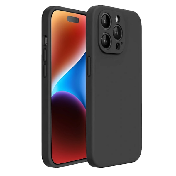 iPhone 14 Pro Skal - Matt Svart med Kameraskydd | Slitstarkt och Stilrent Skydd