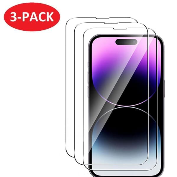 iPhone 14 PLUS Skärmskydd i Härdat glas - 3-PACK