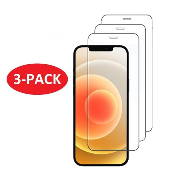 3-Pack - iPhone 12 / 12 Pro Extra Stark Härdat Glas Skärmskydd