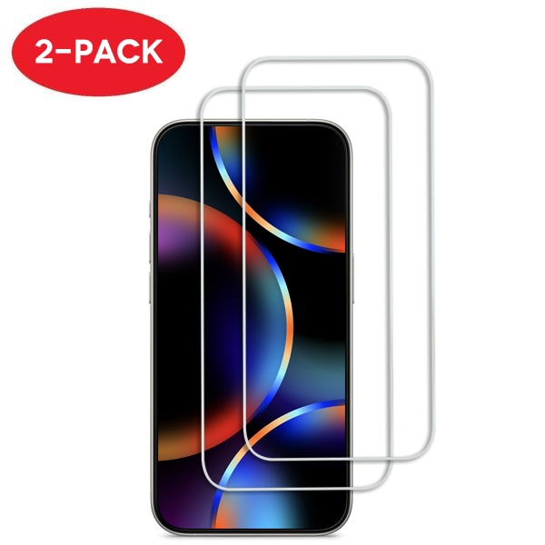 2 stk Herdet glass iPhone 15 Plus - Skjermbeskytter Transparent