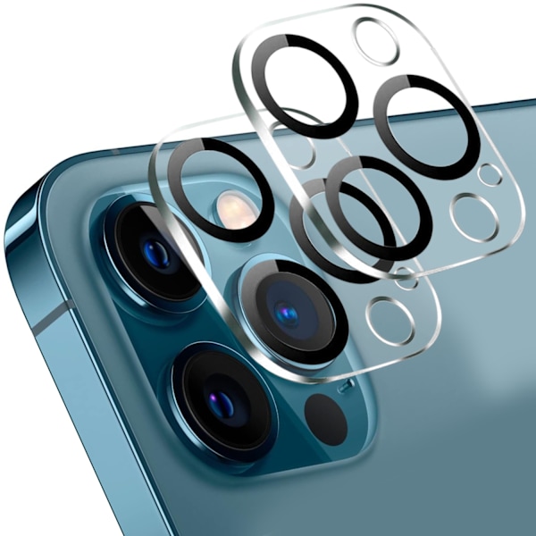 [2-Pack] iPhone 12 Pro Max linsebeskytter i herdet glass - beskyttelse for kamera, anti-ripebestandig