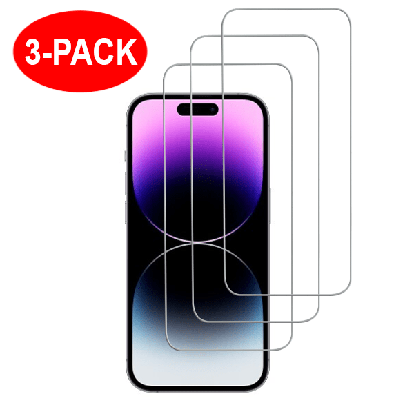 3-Pack - iPhone 15 Pro Skärmskydd i Härdat Glas iPhone 15 Pro