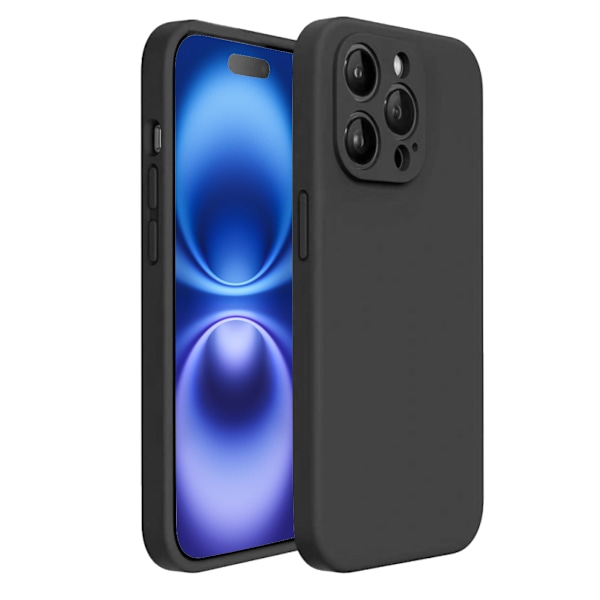 iPhone 16 Pro Matt Svart Skal - Med Kameraskydd