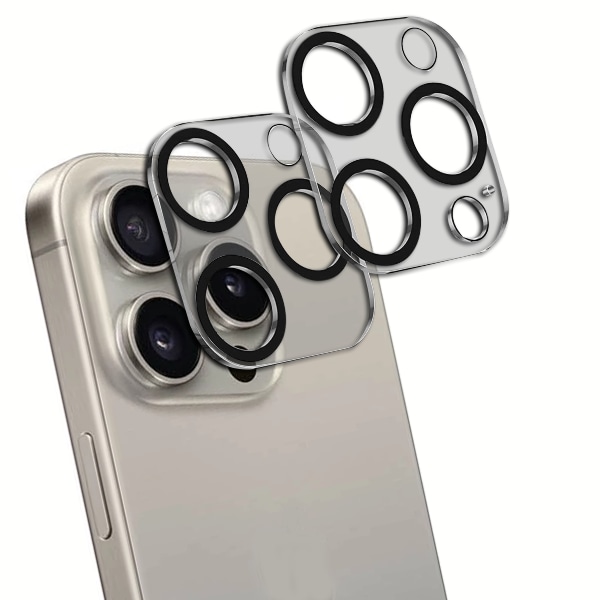 [2-Pack] iPhone 15 Pro / 15 Pro Max Linsskydd I Härdat Glas
