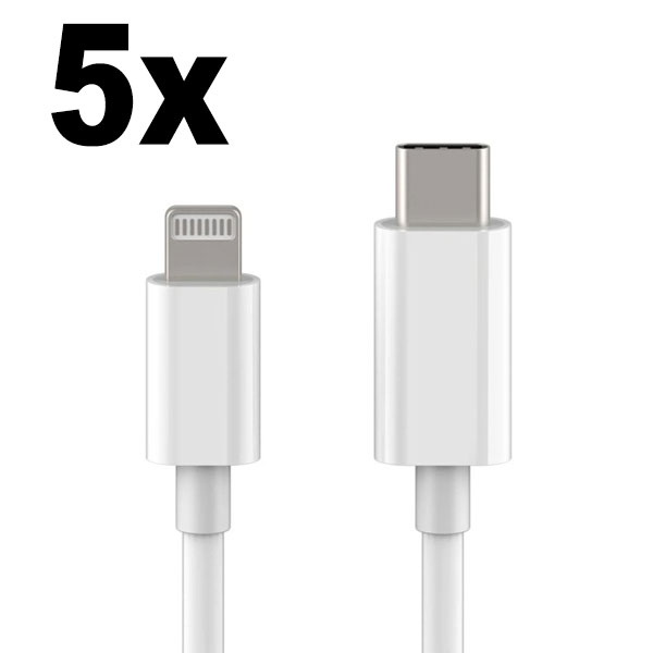 5 - Pack iPhone-lader USB-C - Kabel / ledning