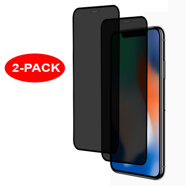 2-Pack - iPhone Xs Personvern / Sekretess Skärmbeskyttelse