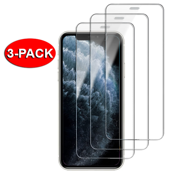 3-Pack - iPhone 11 / XR Extra Stark Härdat Glas Skärmskydd