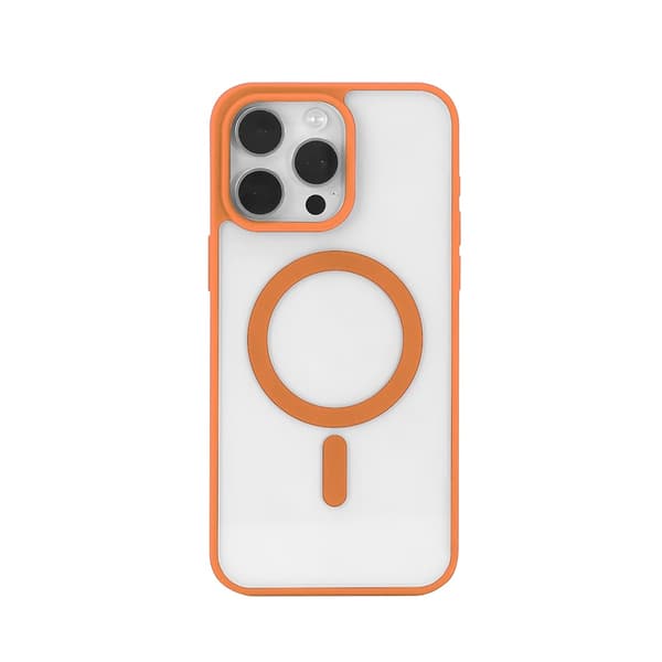 iPhone 16 Pro Max MagSafe Skal – Orange- Slimmat, Transparant & Stötsäkert Skydd