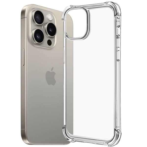 iPhone 15 Pro Max Skal - Extra Stöttåligt och Slitstarkt Transparent