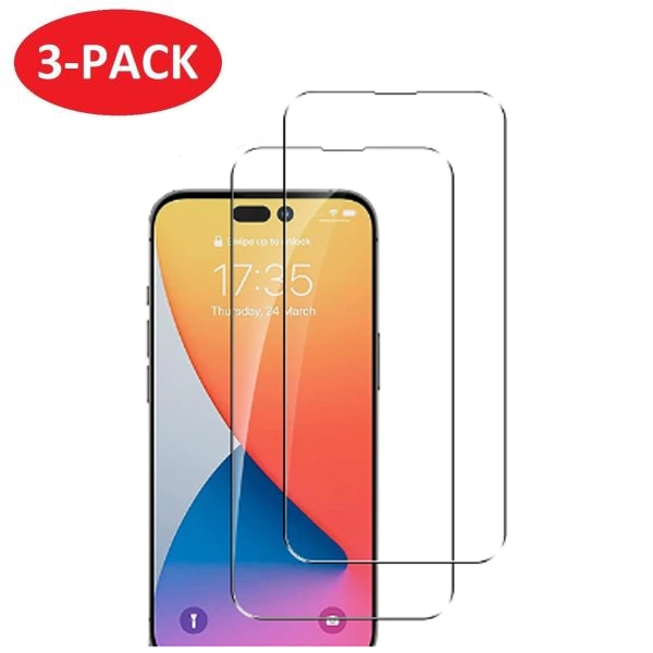 3-PACK - iPhone 14 Skärmskydd i härdat glas