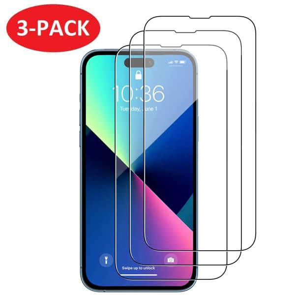 3-PACK - iPhone 14 Pro Skærmbeskytter i hærdet glas