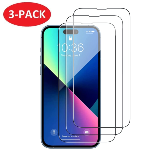 3-PACK - iPhone 14 Pro Skärmskydd i härdat glas