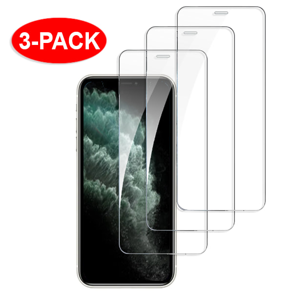 3-Pack - iPhone X/Xs / 11 Pro - Härdat Glas Skärmskydd