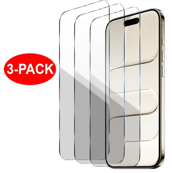 3-Pack - iPhone 17 Pro Max - Härdat Glas Skärmskydd Transparent