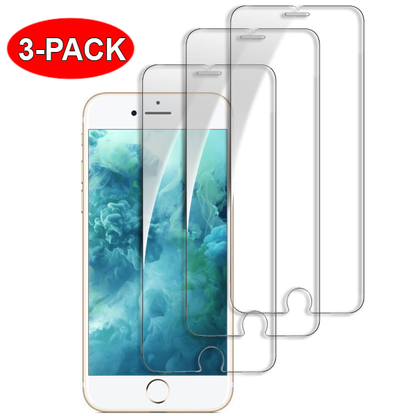 3-Pack - iPhone 7/8/SE (2020/2022) Härdat Glas Skärmskydd