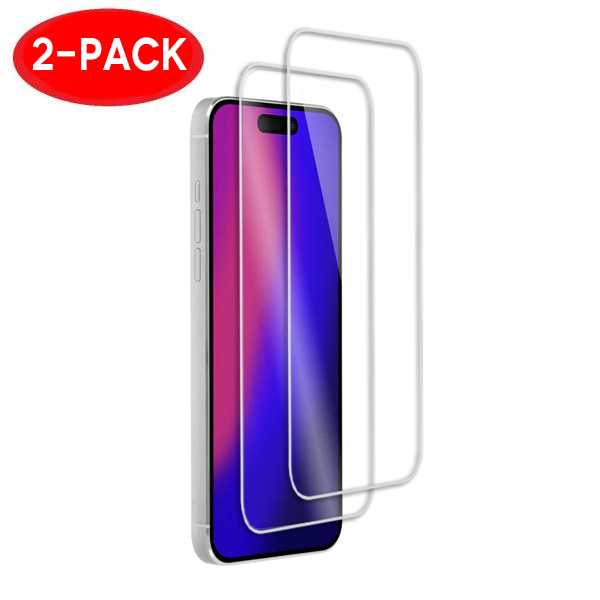 2-Pack - iPhone 15 Skärmskydd i Härdat Glas