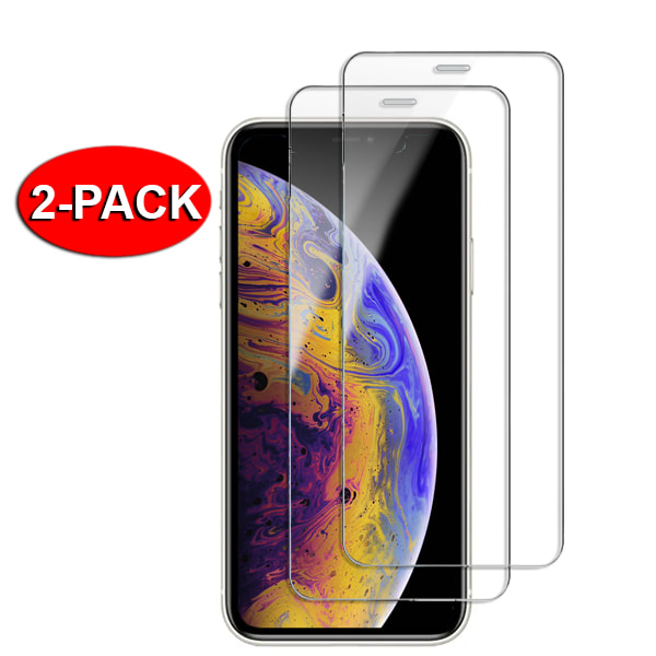 2-Pack - iPhone XR Härdat Glas Skärmskydd