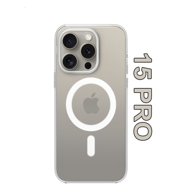 MagSafe-kuori iPhone 15 Pro läpinäkyvä